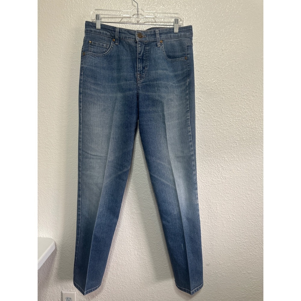 Bandolino Blu Mandie Classic Fit Straight Leg Jeans Medium Wash Women Size 10